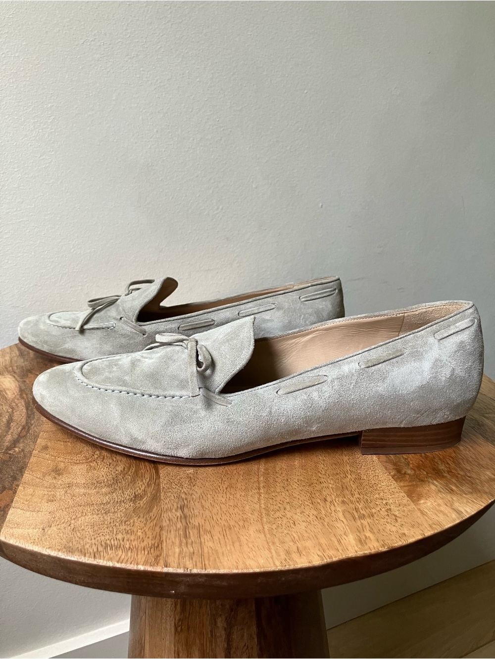 J. Crew | Grey Suede Bow Driving Loafer